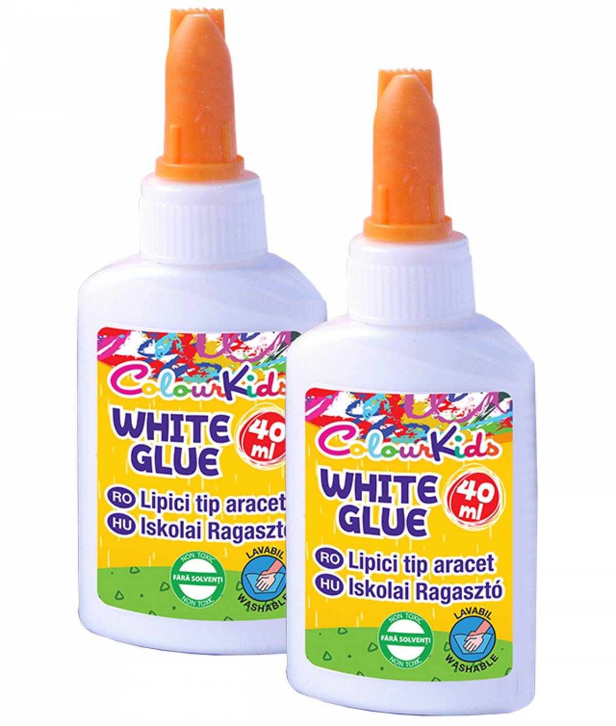 Lipici scolar alb 2buc 40ml NON TOXIC Color Kids