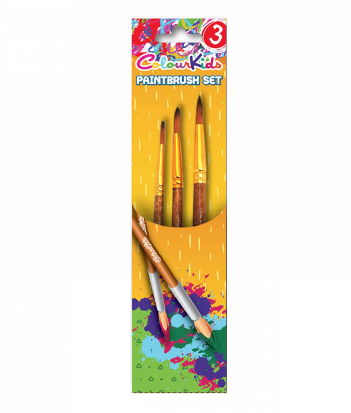 Pensule CK varf ascutit 3buc nr 3 7 11 Colour KIDS