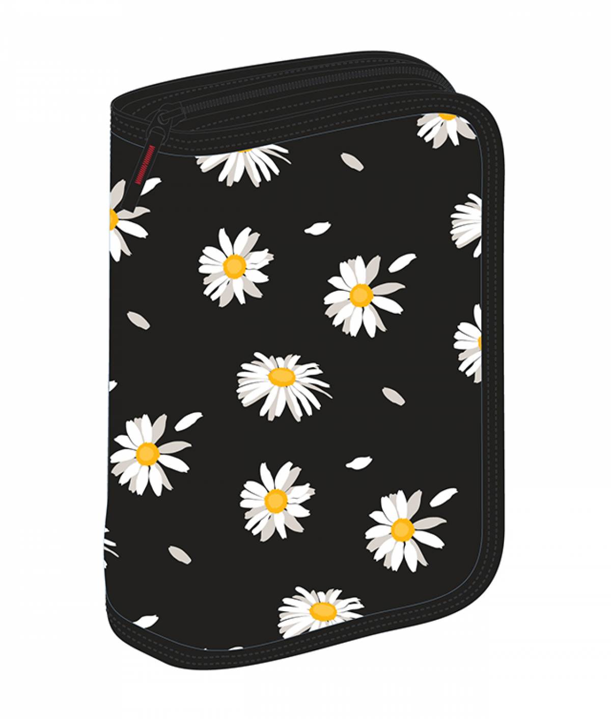 Penar Echipat, 31 Piese, 1 Compartiment, Schoolfriendly Flori, 1 Fermoar 2 Extensii, Multicolor