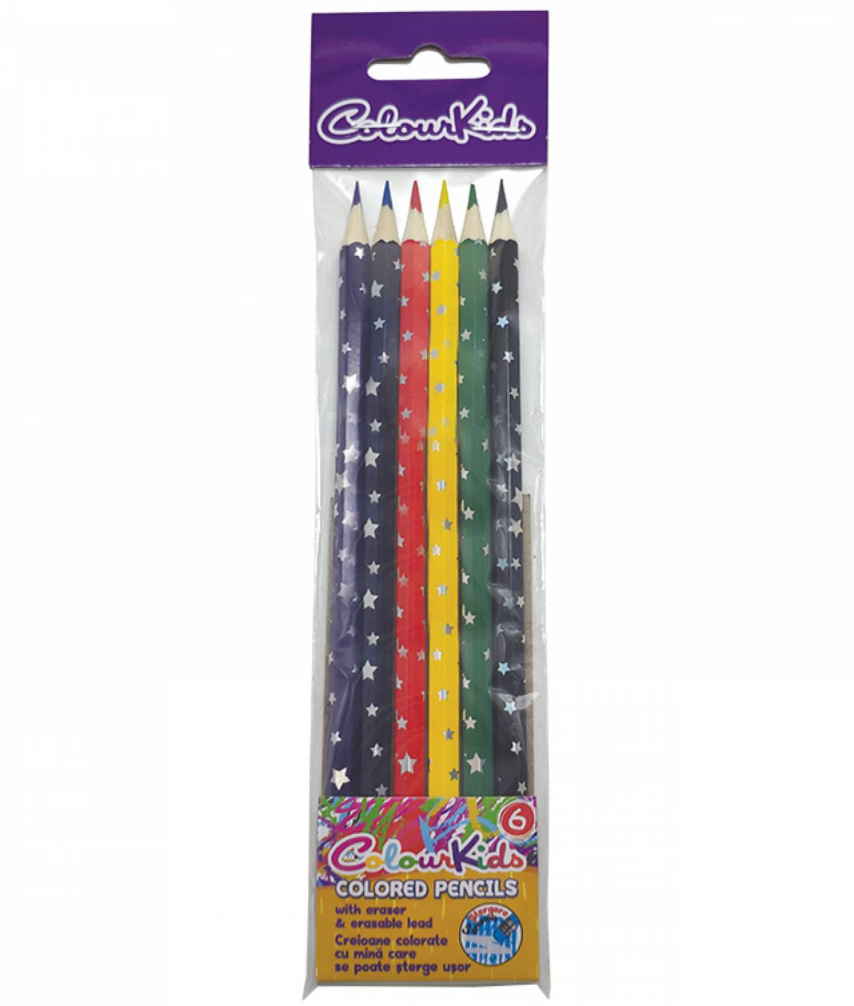 Creioane Color CK 6buc cu guma Colour KIDS