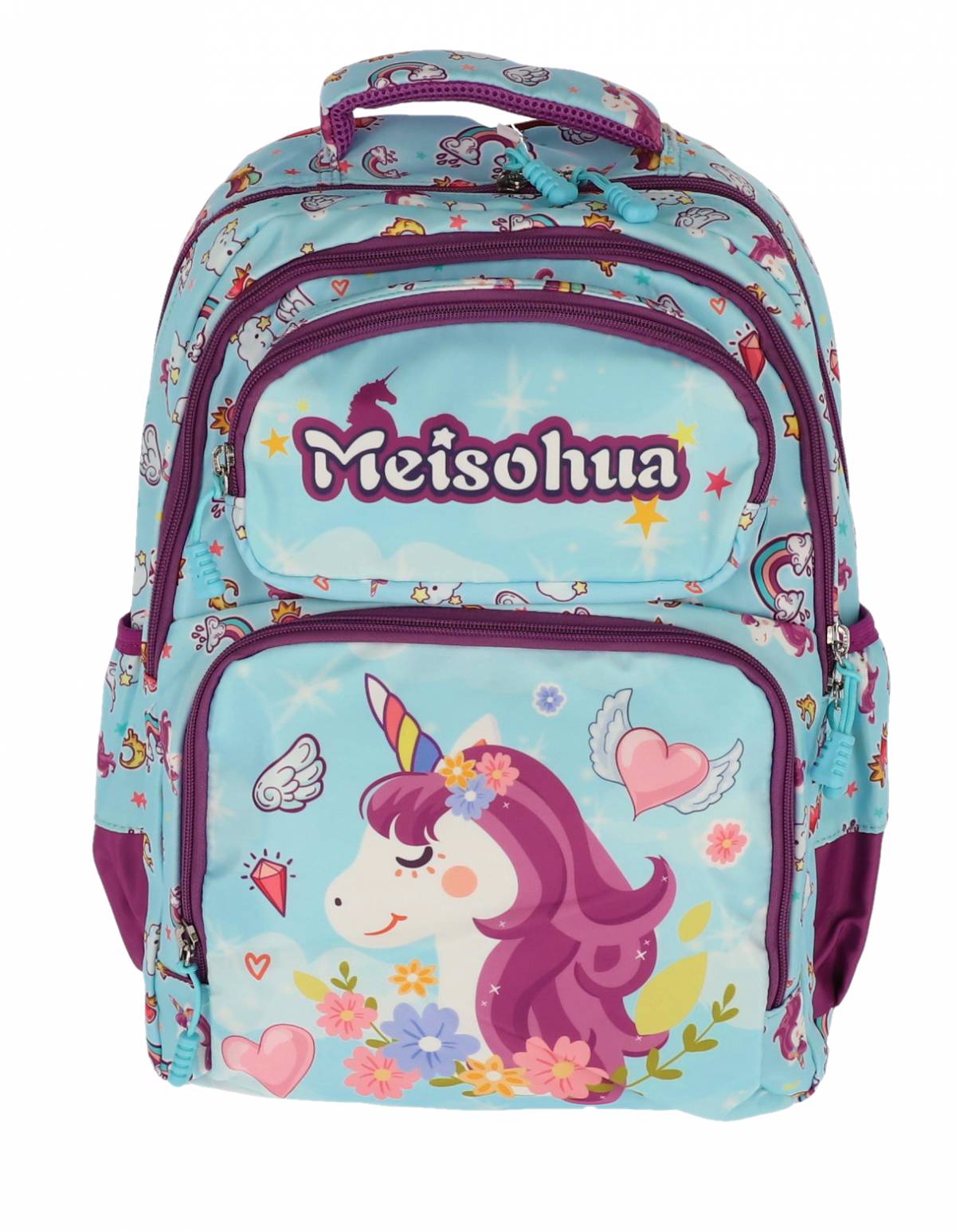 Ghiozdan UNICORN SF 4F 39Hx29x13cm 0.8Kg BLUE MOV