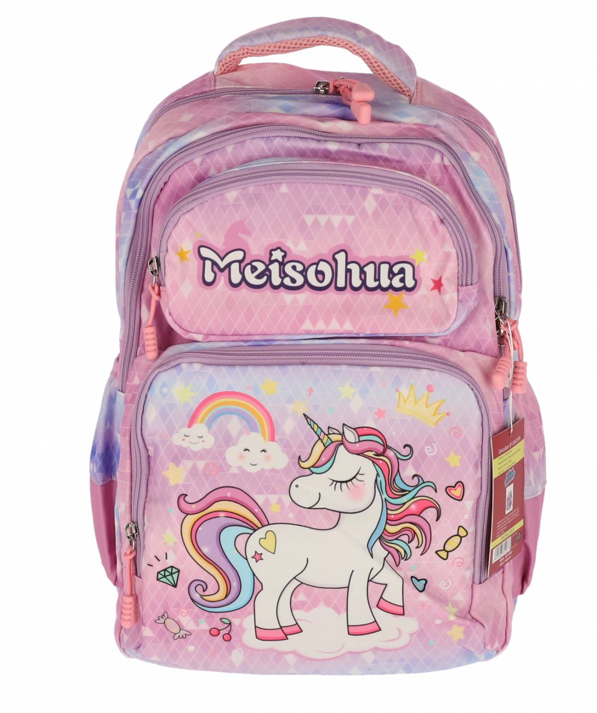 Ghiozdan UNICORN SF 4F 39Hx29x13cm 0.8Kg MOV WH