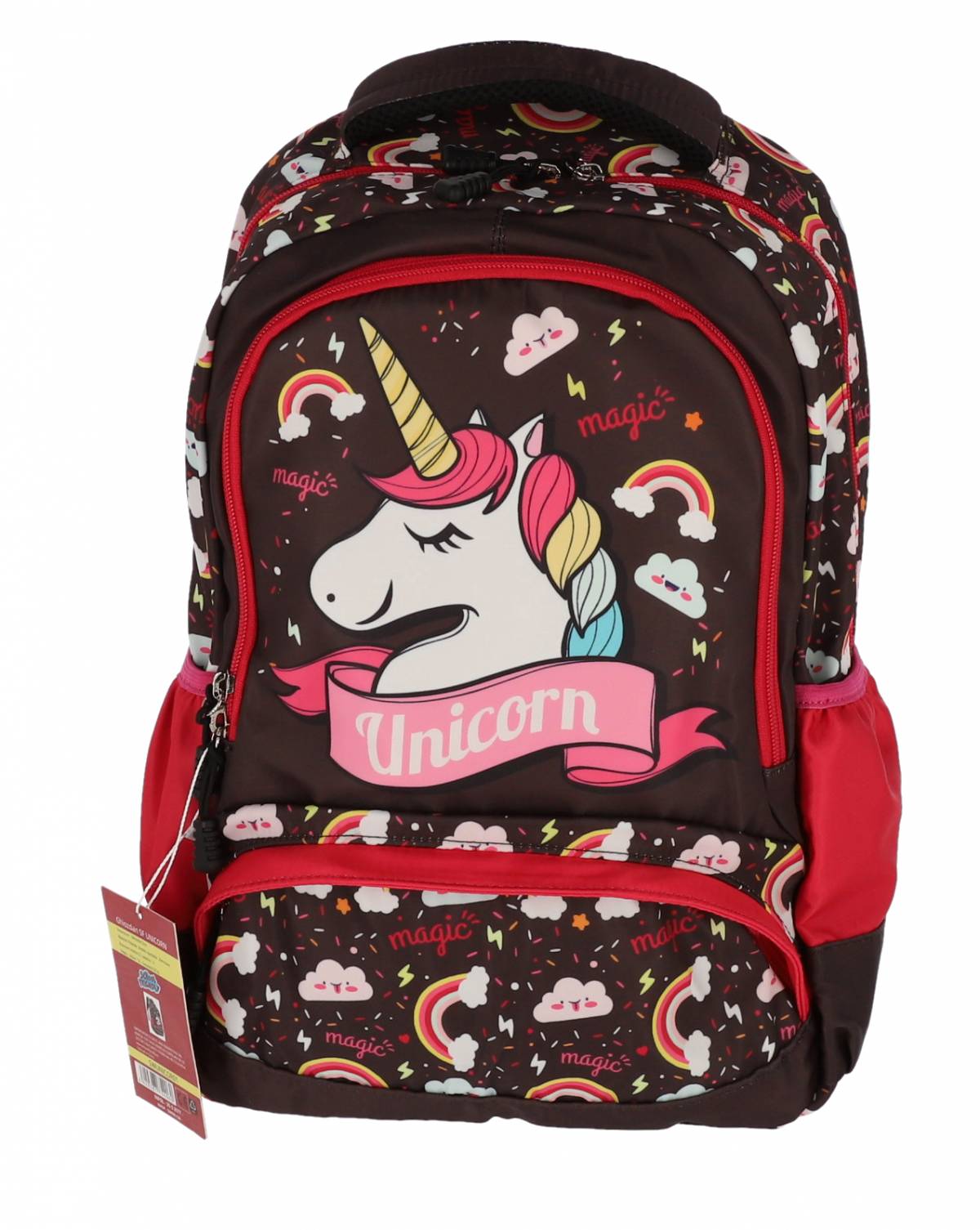 Ghiozdan UNICORN SF 4F 39Hx29x13cm 0.8Kg NEGRU